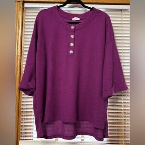Andree Women's Purple Button Down Shirt
